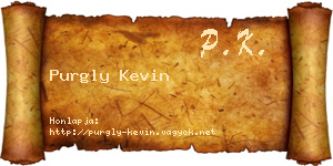 Purgly Kevin névjegykártya
